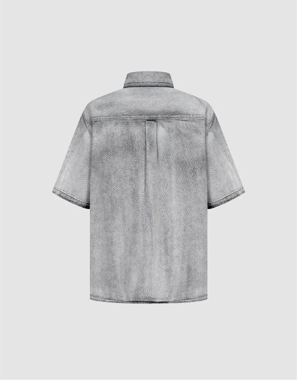 Press Button Loose Denim Shirt sold by Urban Revivo product image thumbnail 5