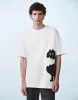 Printed Crew Neck Loose T-Shirt sold by Urban Revivo