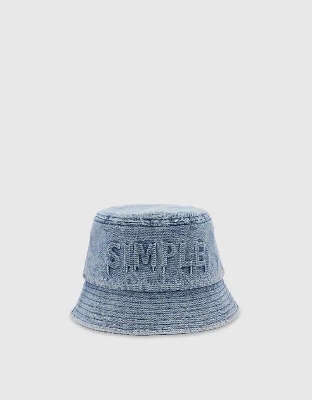 Letter Embossed Denim Bucket Hat sold by Urban Revivo