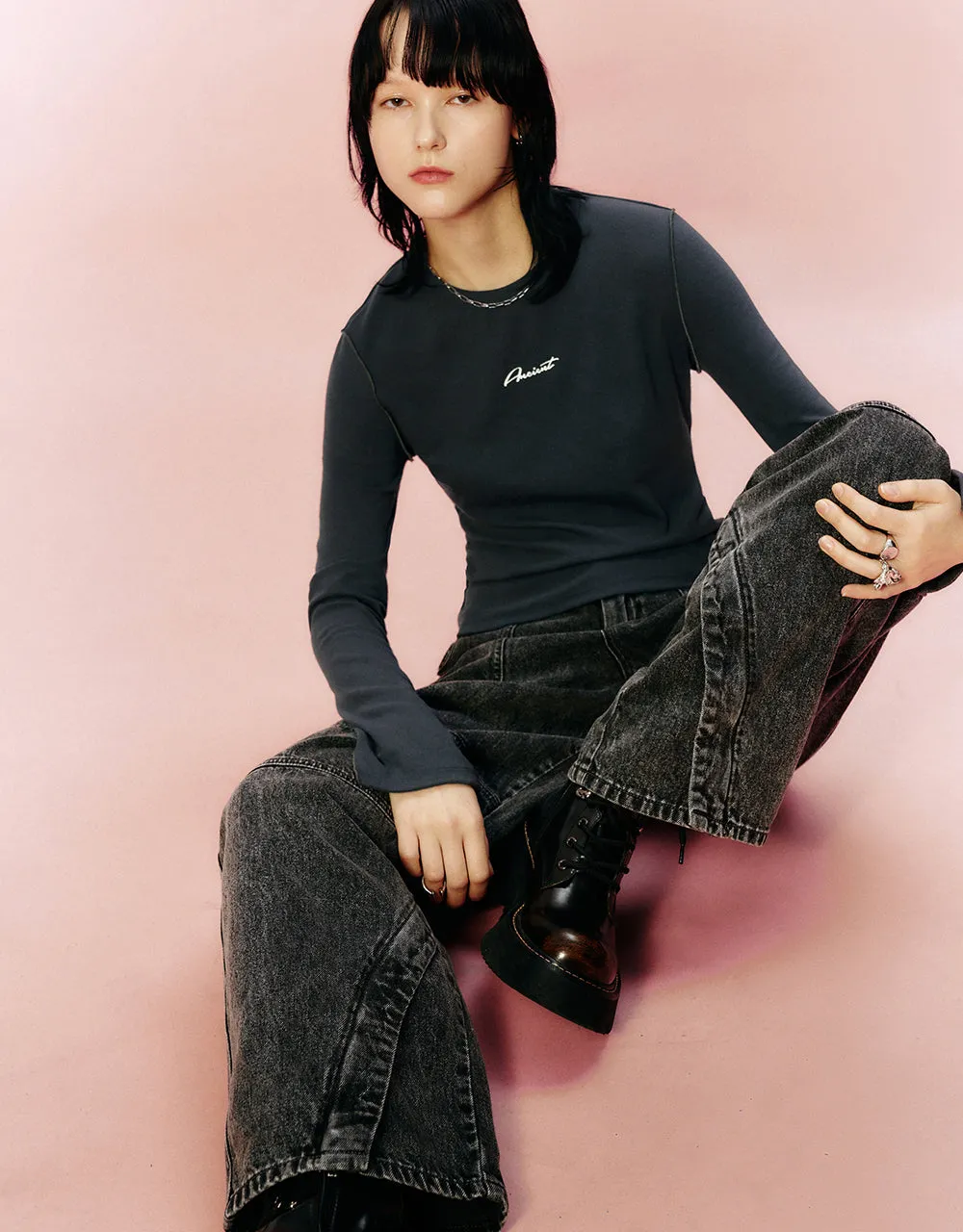 Crew Neck Knitted T-Shirt sold by Urban Revivo product image thumbnail 3