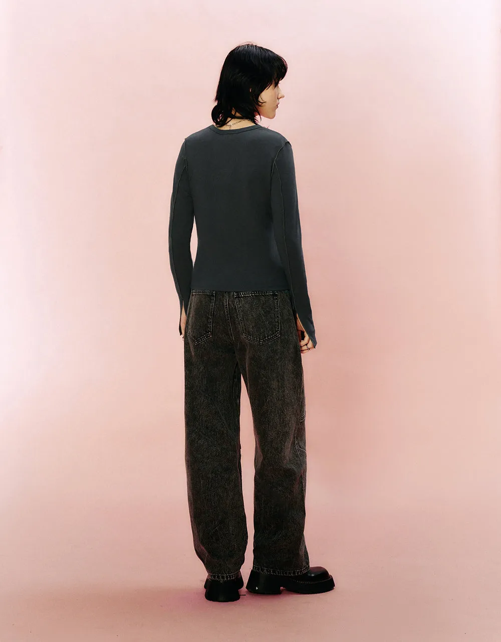 Crew Neck Knitted T-Shirt sold by Urban Revivo product image thumbnail 5