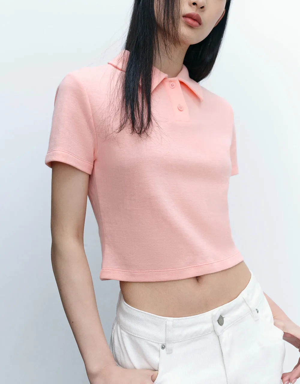 Standard Sleeve Straight Polo Shirt sold by Urban Revivo product image thumbnail 3