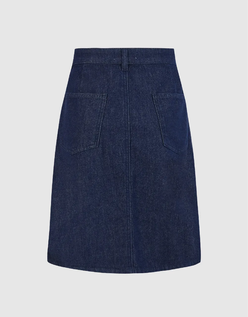 Midi A-Line Denim Skirt sold by Urban Revivo product image thumbnail 3