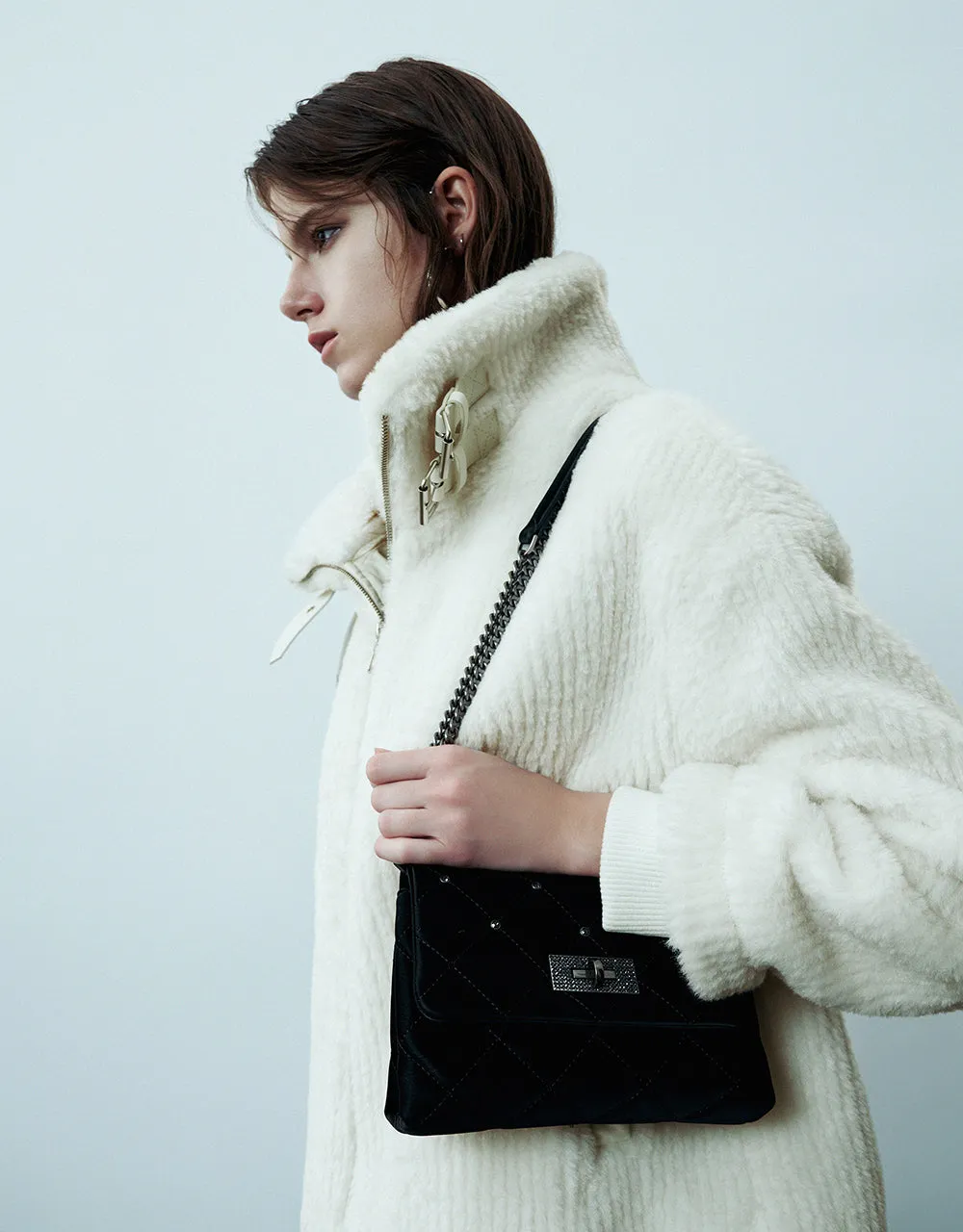 Stand Collar Furry Coat sold by Urban Revivo product image thumbnail 2