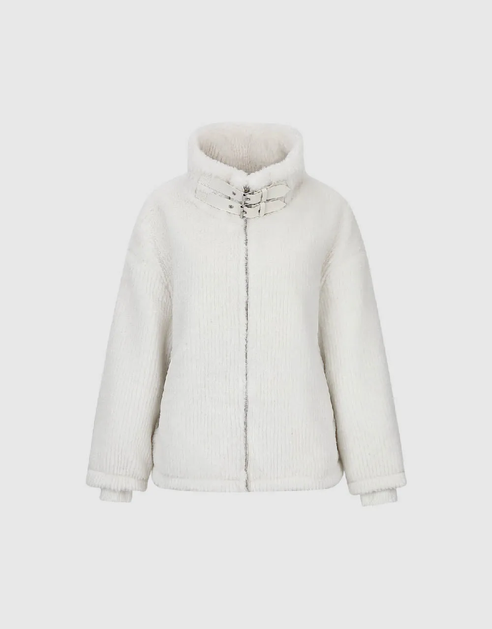 Stand Collar Furry Coat sold by Urban Revivo product image thumbnail 5