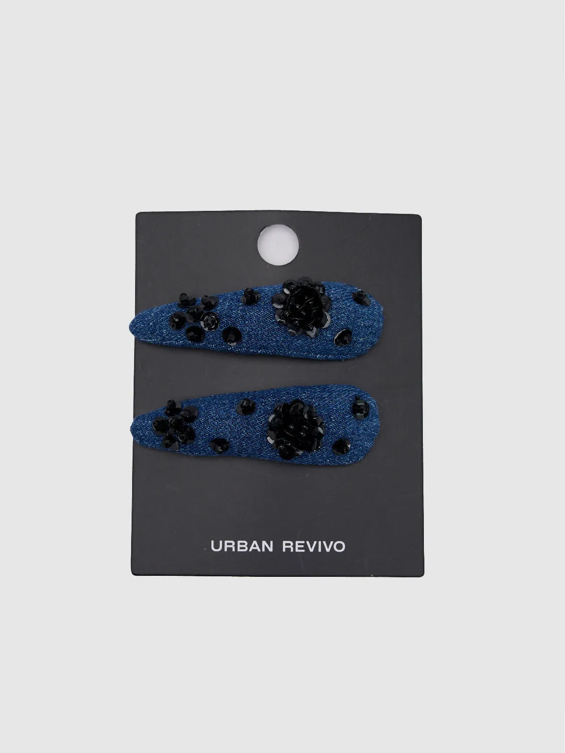 Flower Décor Denim Hair Clip sold by Urban Revivo product image thumbnail 5