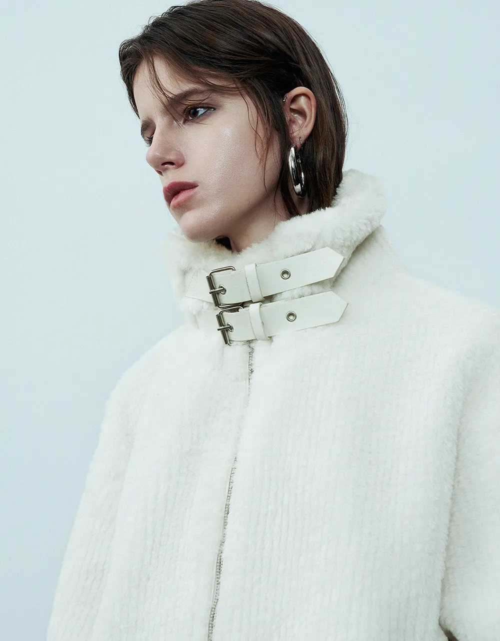 Stand Collar Furry Coat sold by Urban Revivo product image thumbnail 4