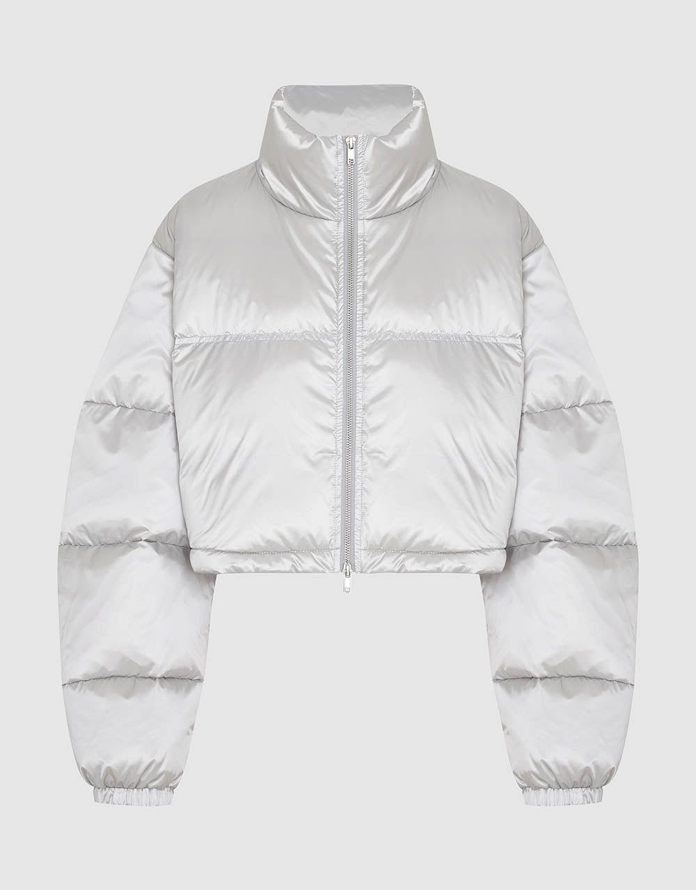 Zipper Front Stand Collar Puffer Jacket sold by Urban Revivo product image thumbnail 2
