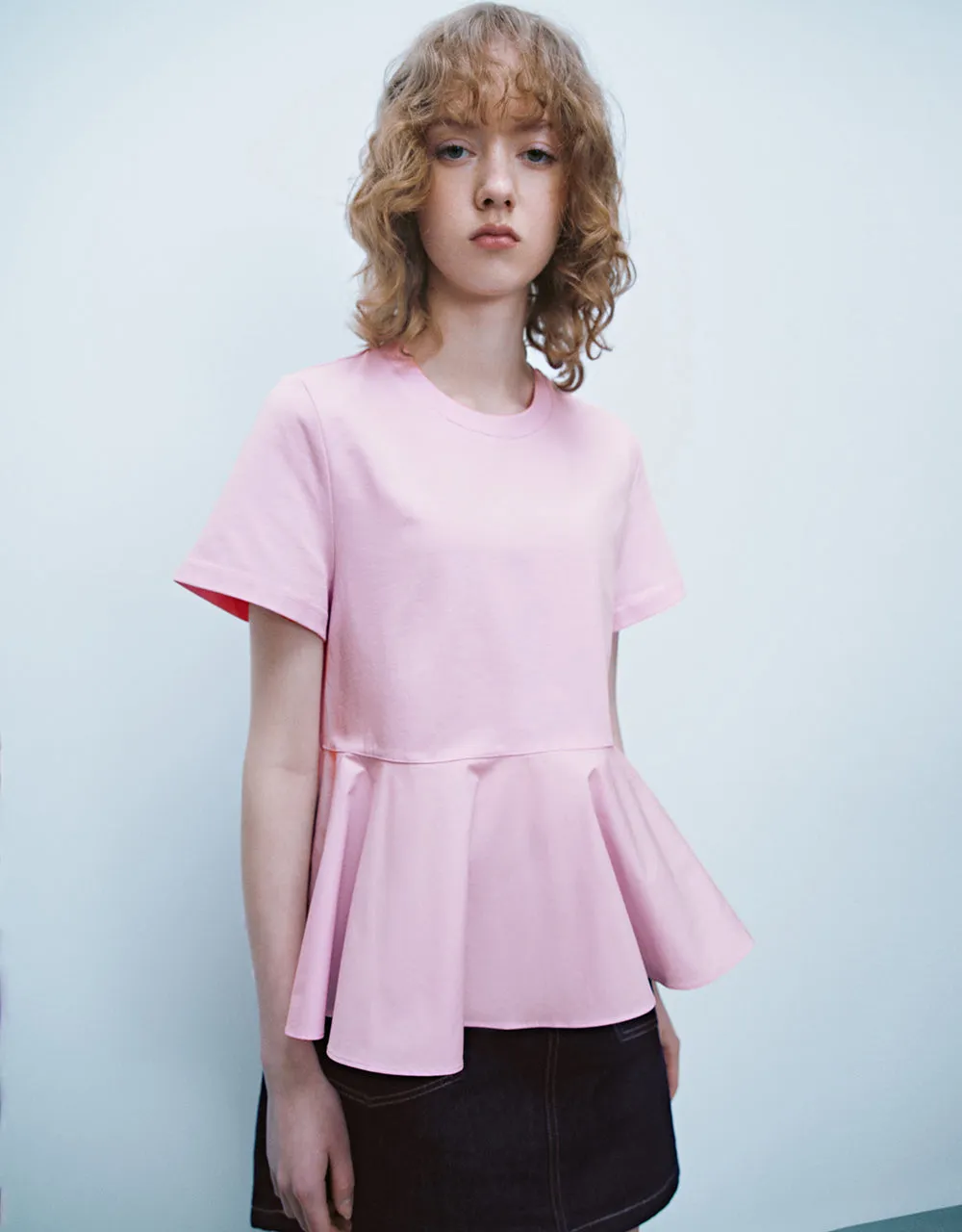 Crew Neck Loose T-Shirt sold by Urban Revivo