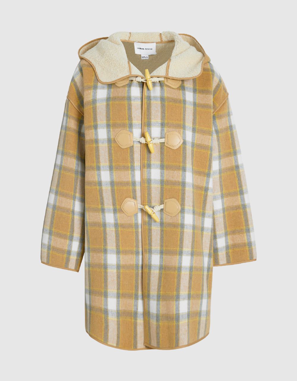 Plaid Drop Shoulder Sleeve Coat sold by Urban Revivo