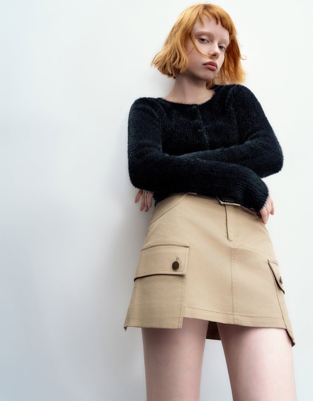 Button Up Cropped Knitted Cardigan sold by Urban Revivo product image thumbnail 2