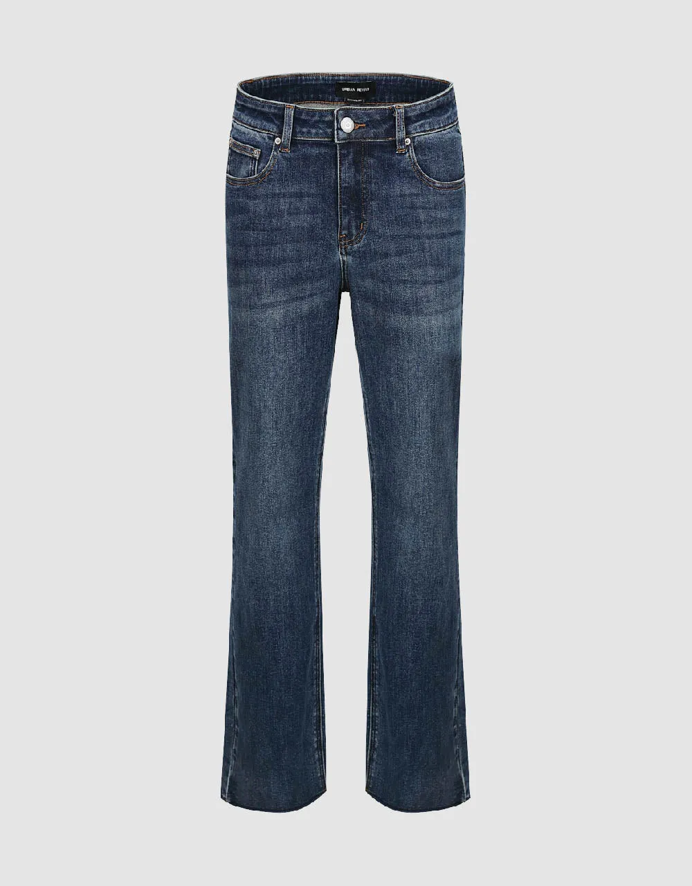 Raw Hem Straight Jeans sold by Urban Revivo