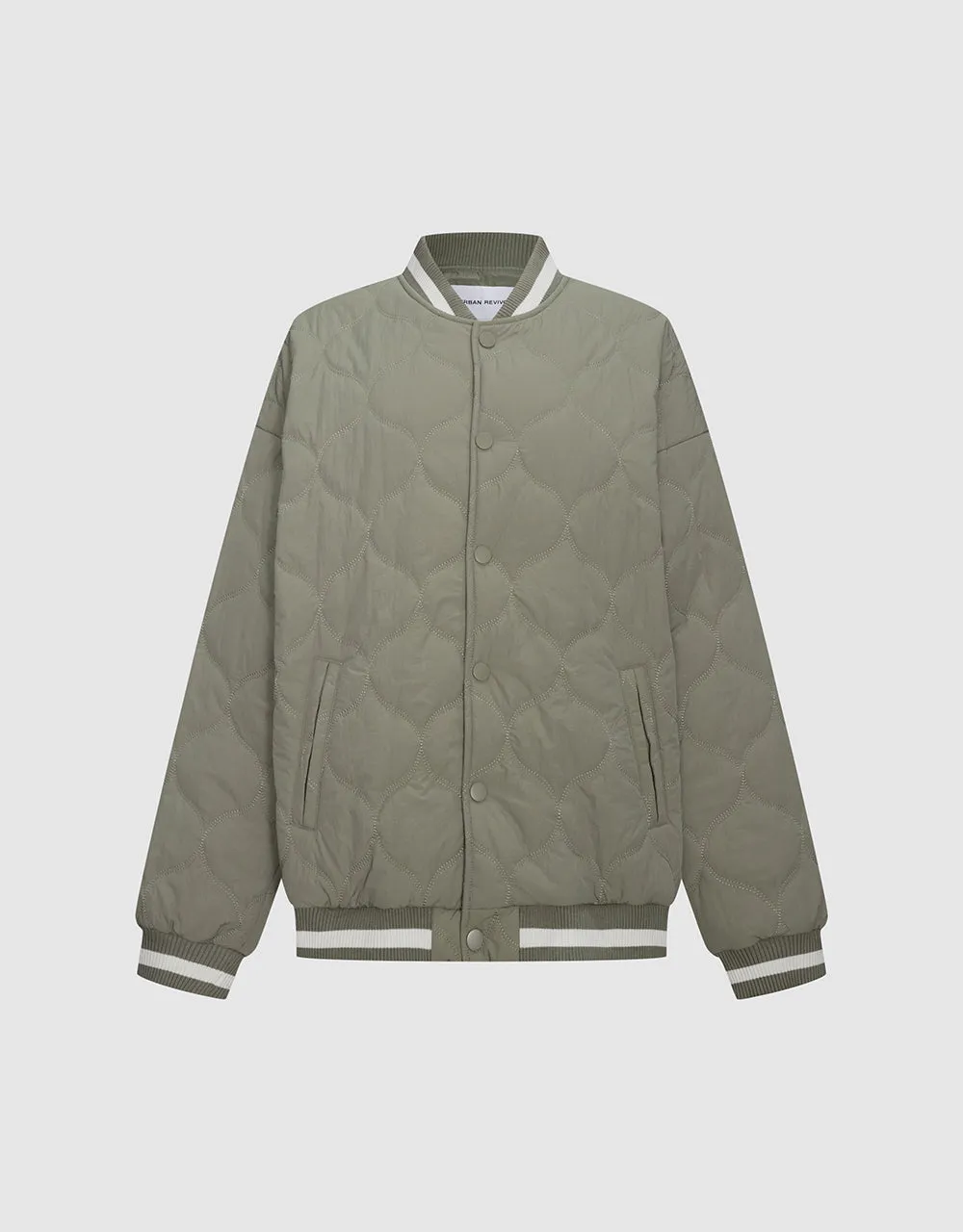 Drop Shoulder Sleeve Embossed Padded Coat sold by Urban Revivo product image thumbnail 2