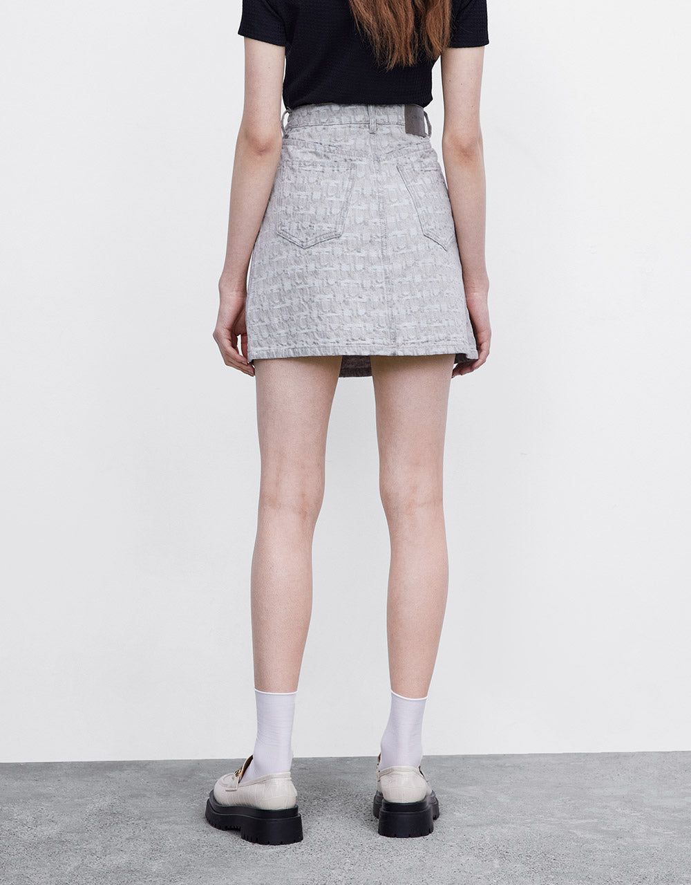 Allover Print Denim Skirt sold by Urban Revivo product image thumbnail 4