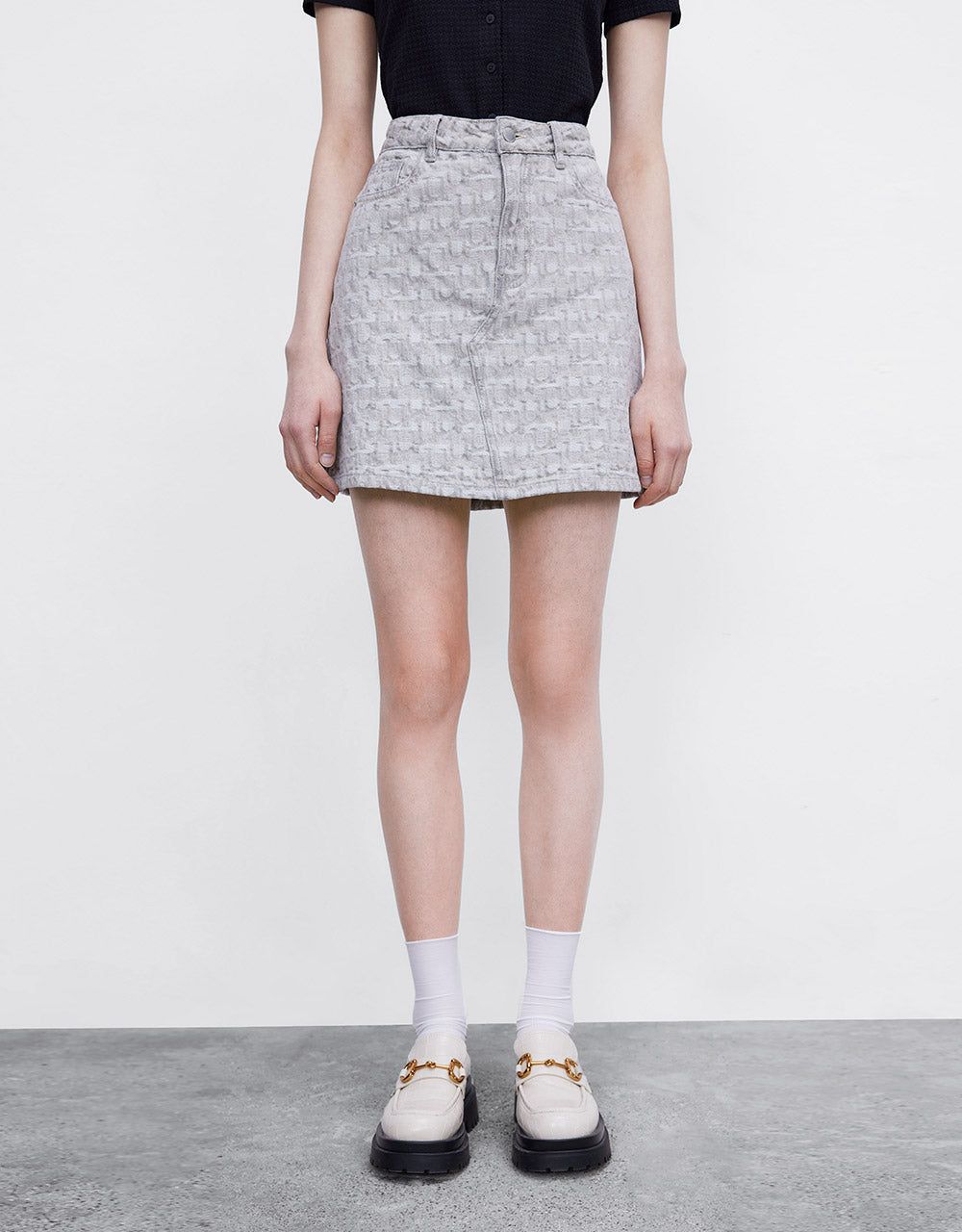 Allover Print Denim Skirt sold by Urban Revivo product image thumbnail 2