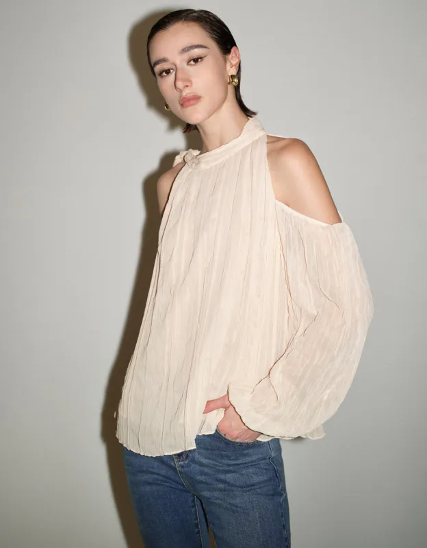 Cold Shoulder Overhead Shirt sold by Urban Revivo