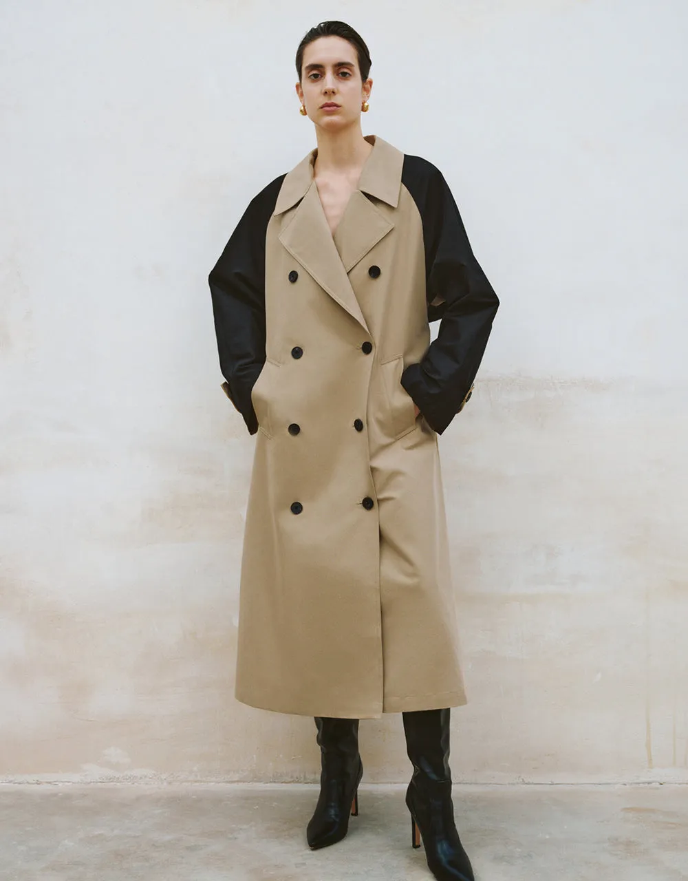 Double Breasted Longline Coat sold by Urban Revivo