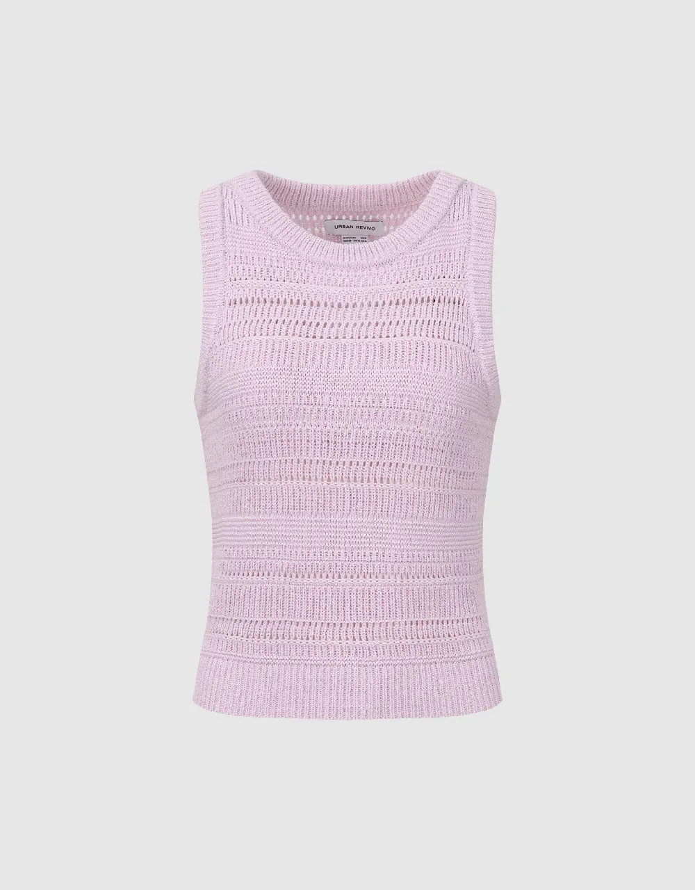 Crochet U Neck Knitted Tank Top sold by Urban Revivo product image thumbnail 4