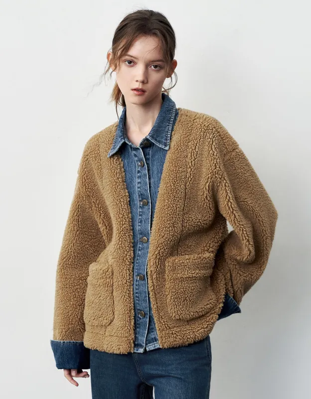 2 In 1 Furry Denim Jacket sold by Urban Revivo