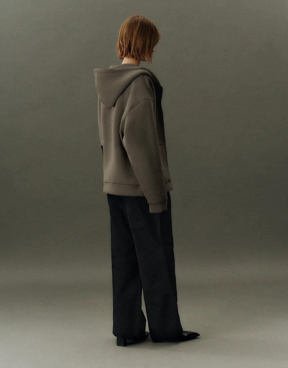 Zipper Front Hooded Oversized Jacket sold by Urban Revivo product image thumbnail 5