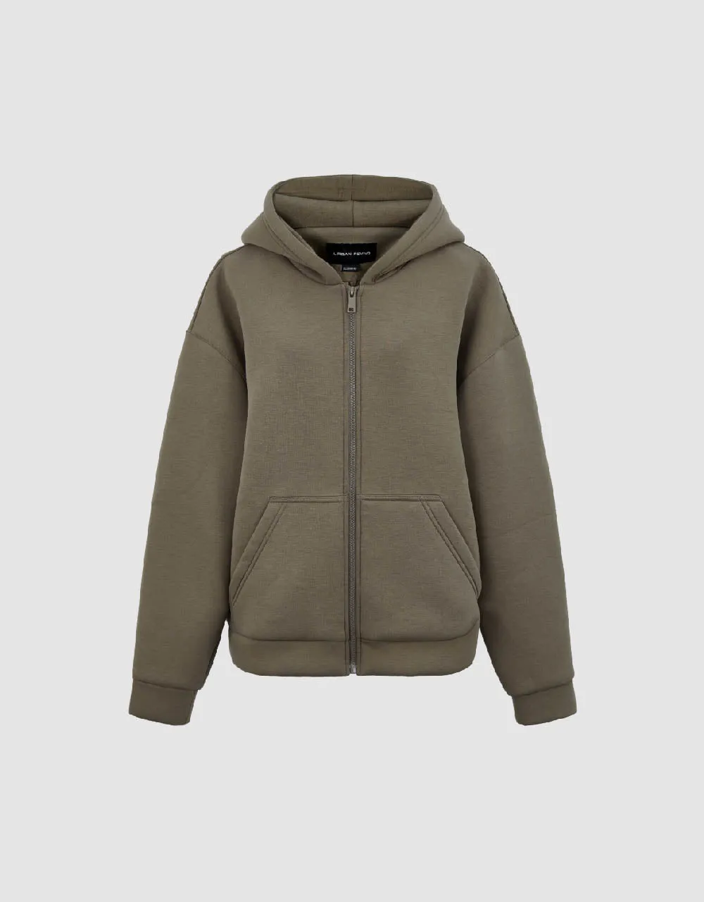 Zipper Front Hooded Oversized Jacket sold by Urban Revivo product image thumbnail 2