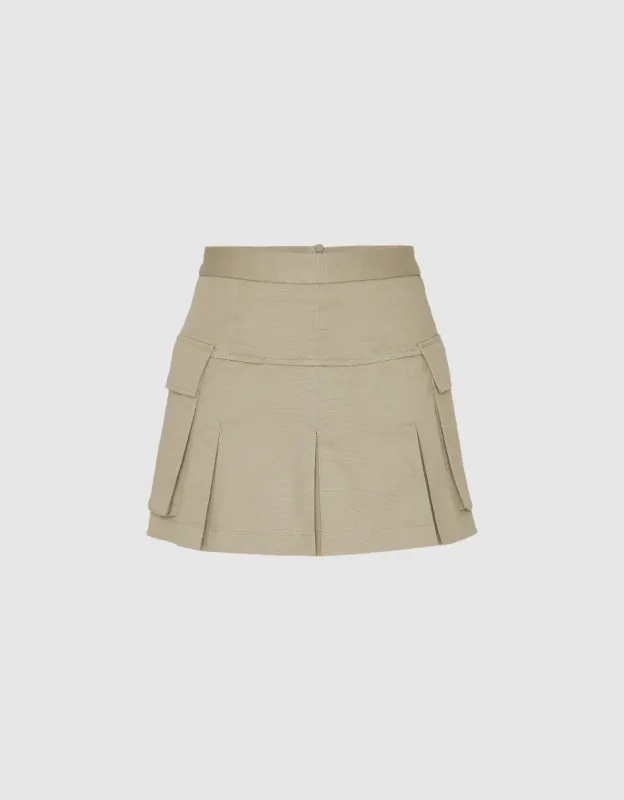 Multi-Pocket Mini A-Line Skirt sold by Urban Revivo