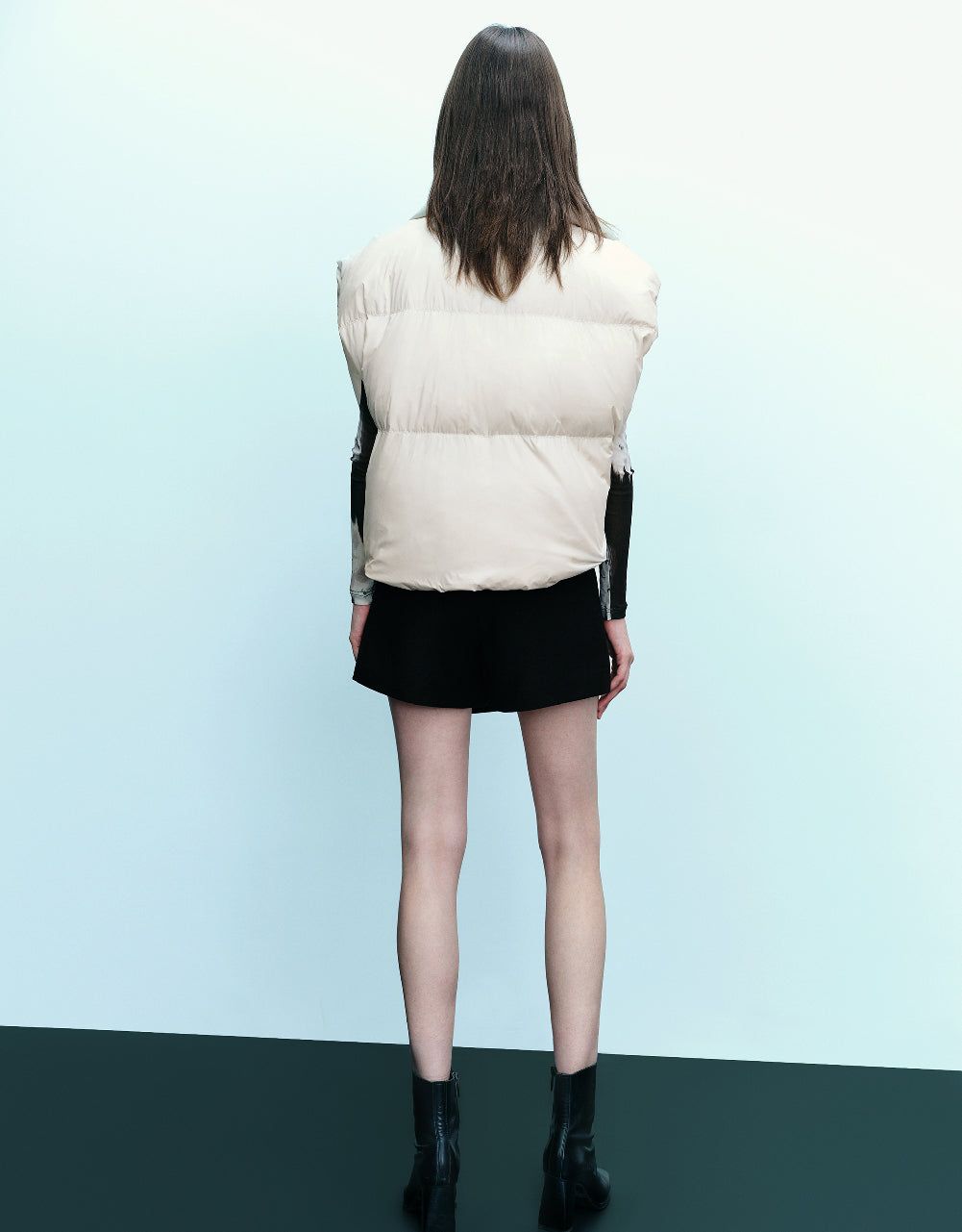 Stand Collar Puffer Waistcoat sold by Urban Revivo product image thumbnail 3