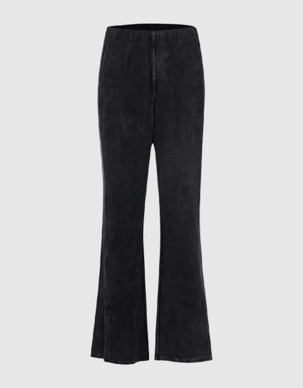 Elastic Waist Flare Jeans sold by Urban Revivo