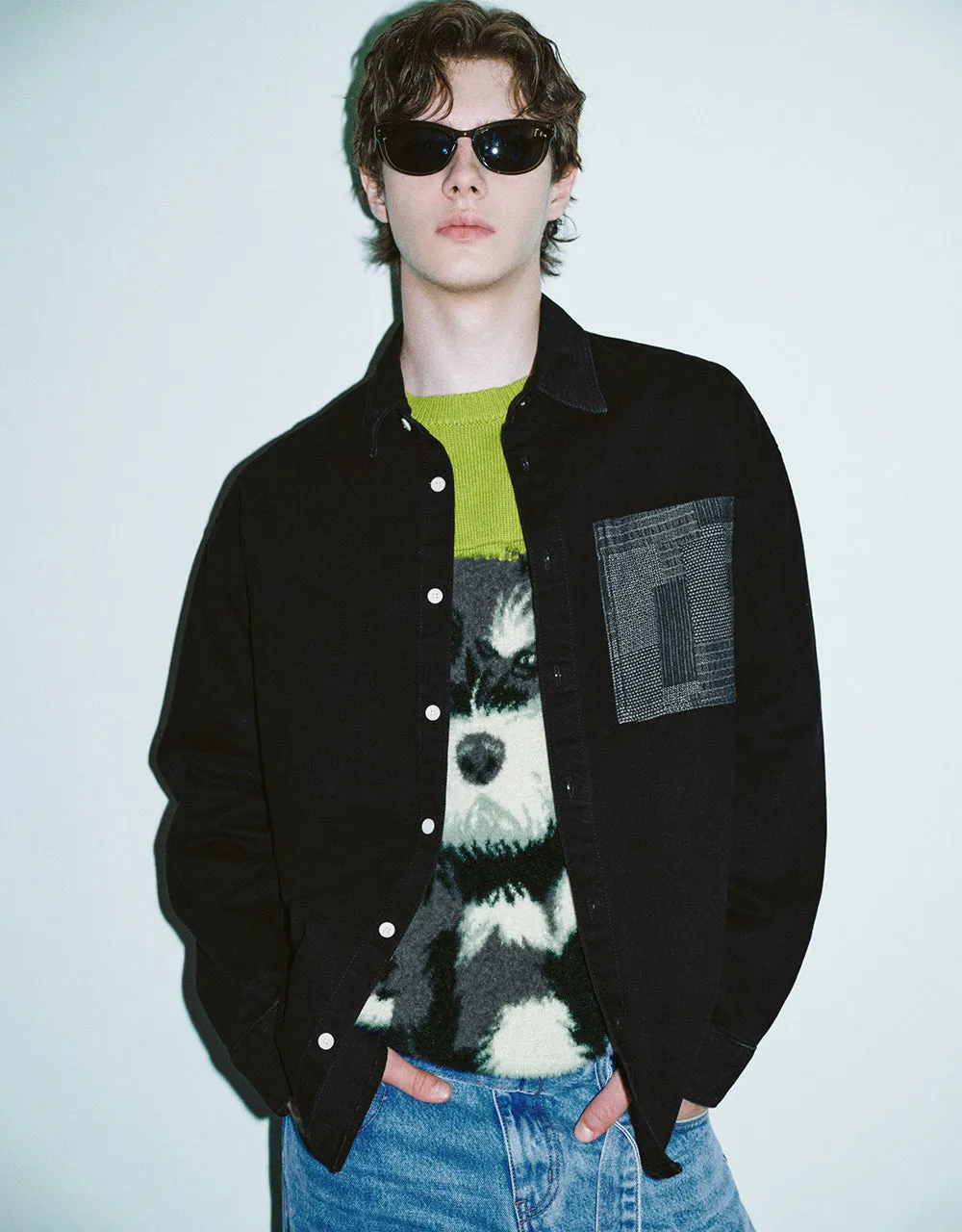 Button Up Loose Denim Shirt sold by Urban Revivo