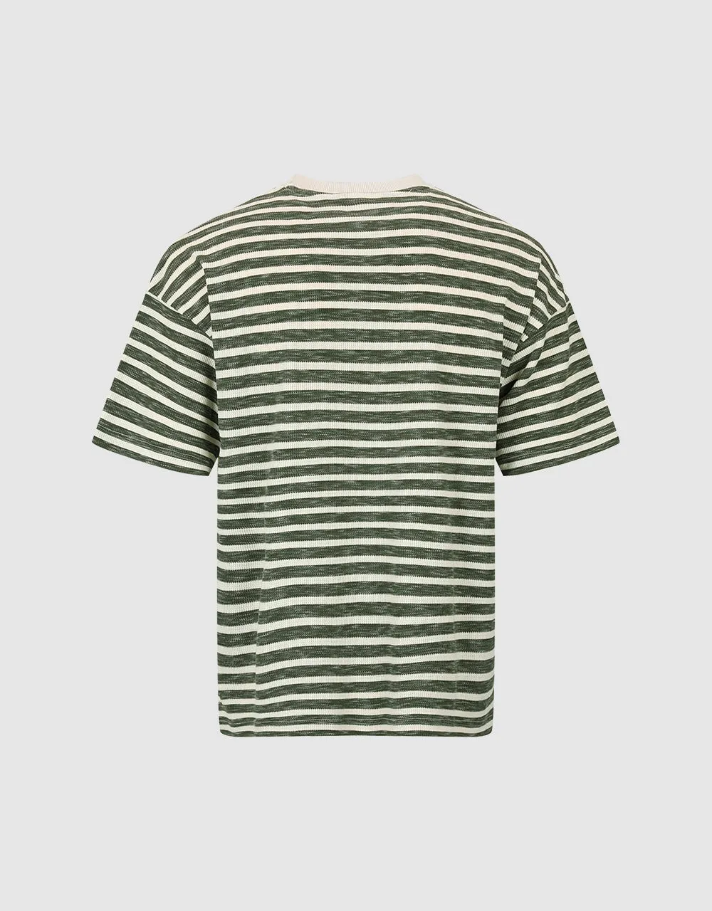 Striped Crew Neck Straight T-Shirt sold by Urban Revivo product image thumbnail 5