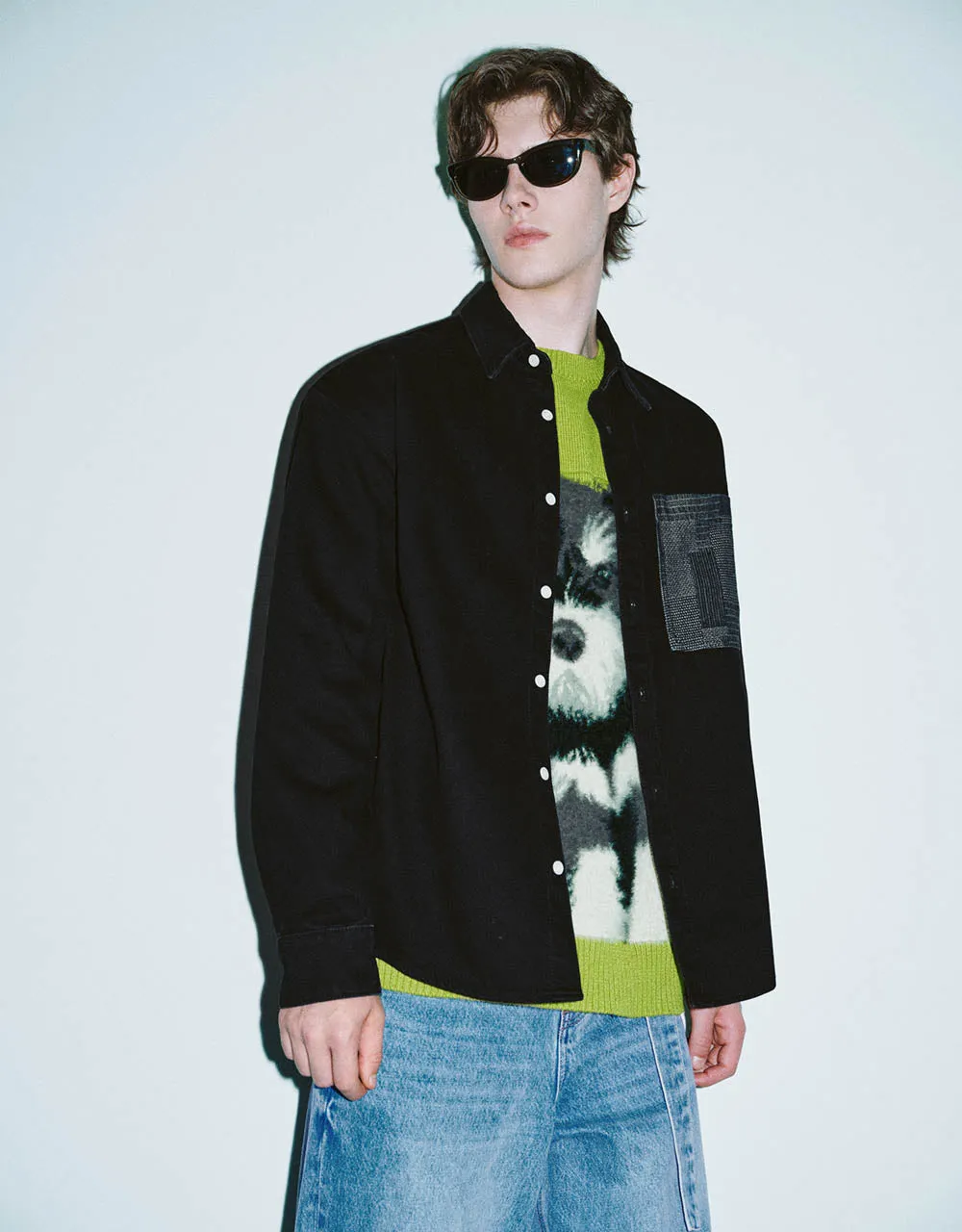 Button Up Loose Denim Shirt sold by Urban Revivo product image thumbnail 3