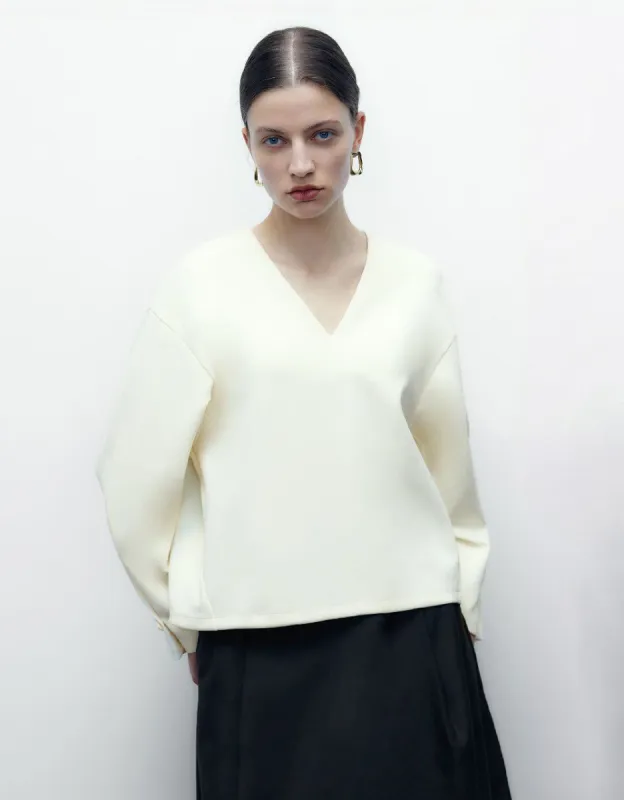 V-Neck Loose T-Shirt sold by Urban Revivo