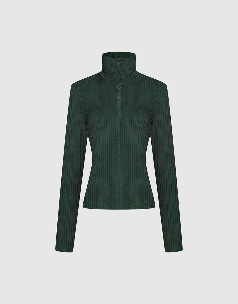 Button Half Placket Skinny Polo T-Shirt sold by Urban Revivo product image thumbnail 2