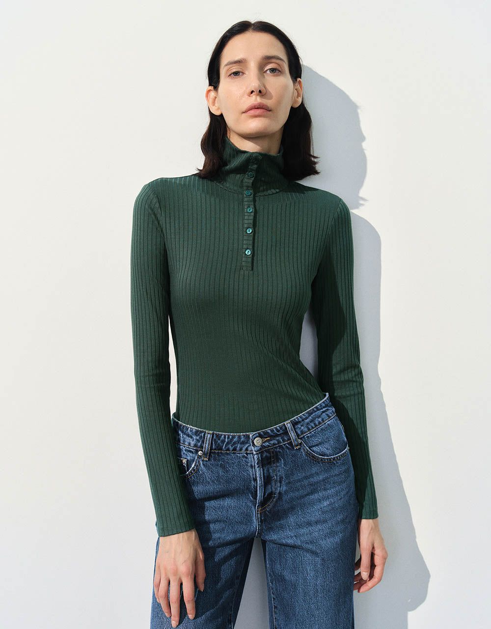 Button Half Placket Skinny Polo T-Shirt sold by Urban Revivo