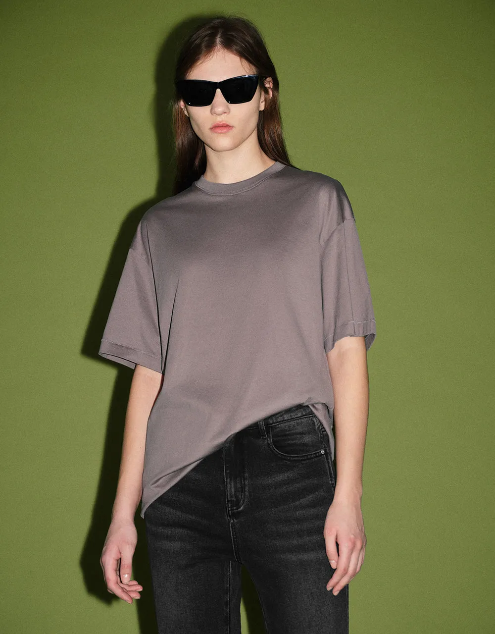 Crew Neck Loose T-Shirt sold by Urban Revivo