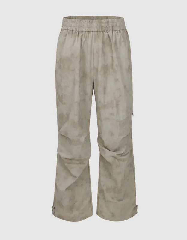 Drawstring Waist Straight Pants sold by Urban Revivo