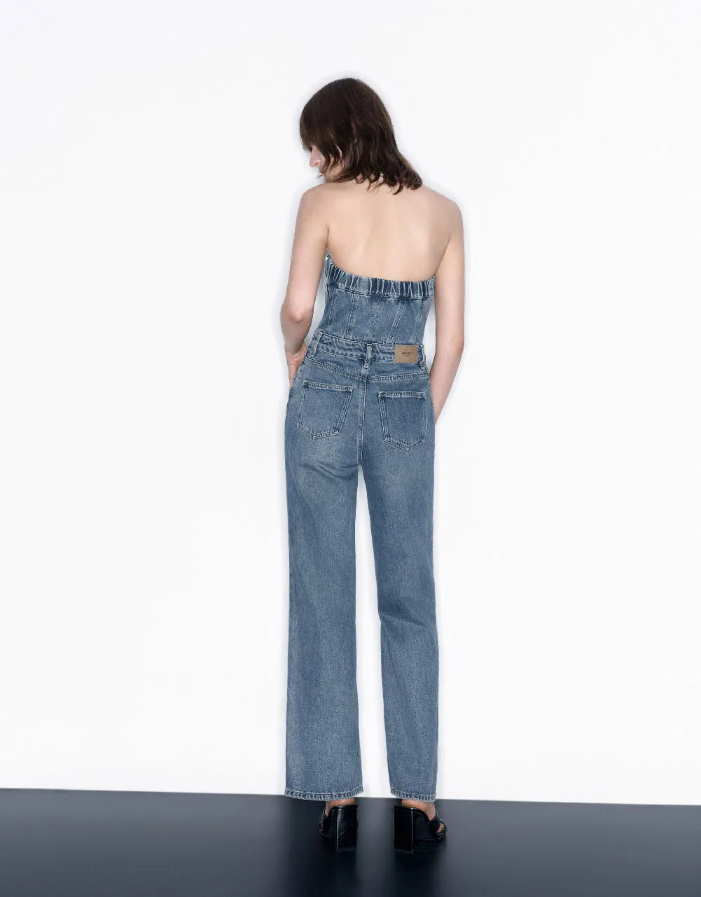 Off-Shoulder Denim Jumpsuit sold by Urban Revivo product image thumbnail 3