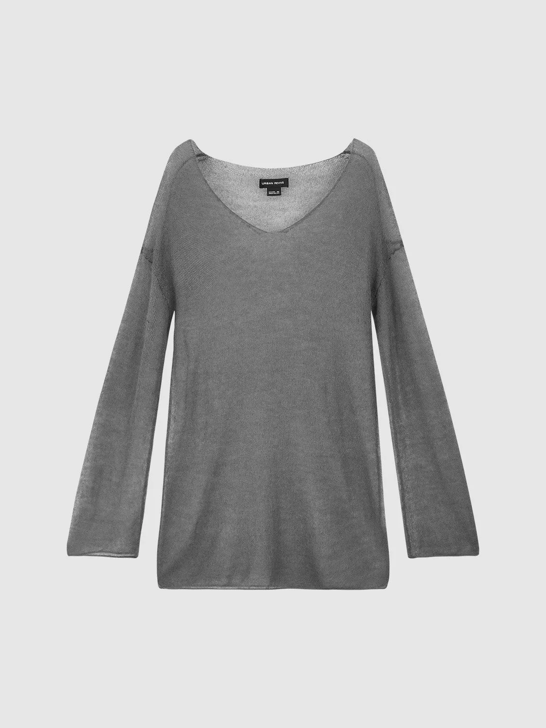 V-Neck Loose Knitted T-Shirt sold by Urban Revivo product image thumbnail 2
