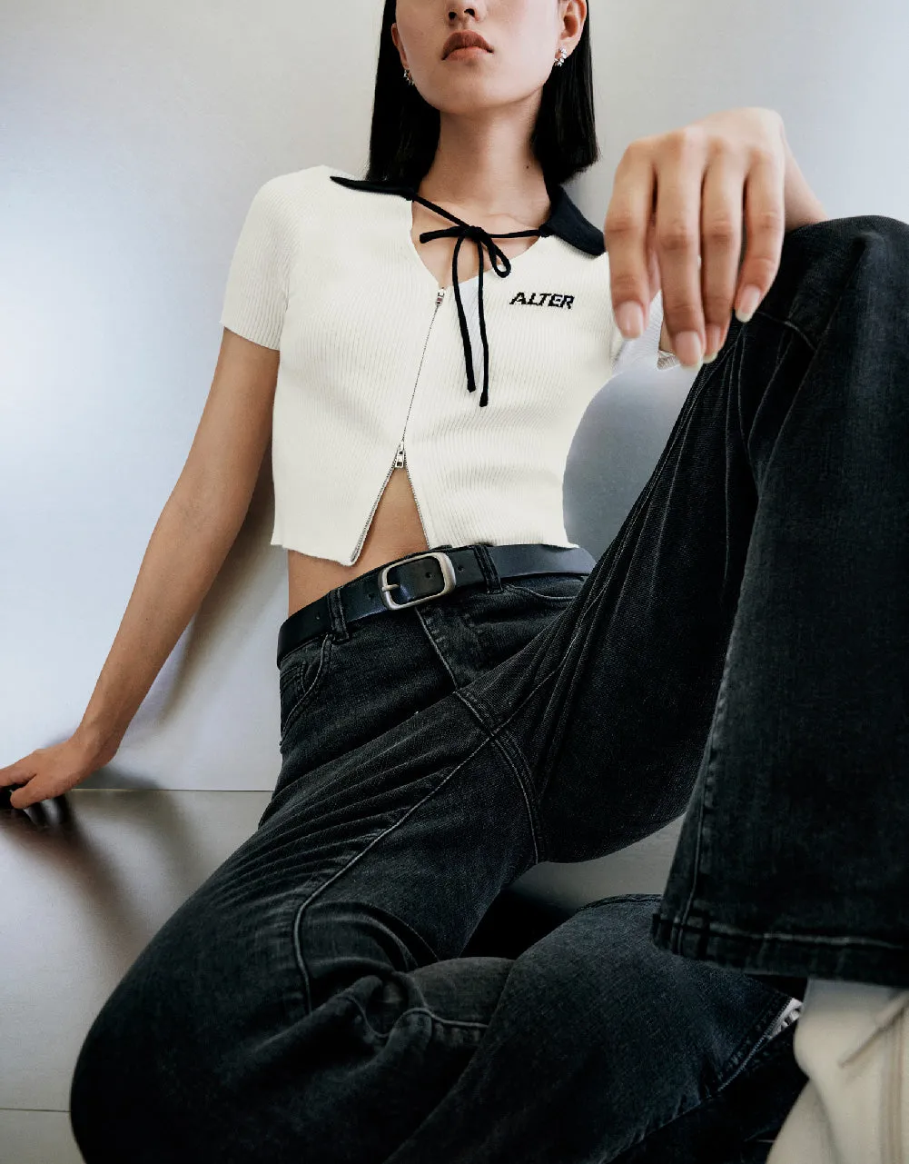 Zipper Front Knitted Cardigan sold by Urban Revivo product image thumbnail 5