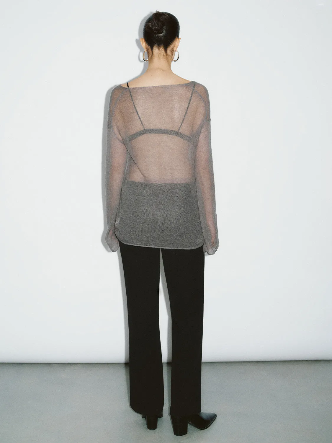 V-Neck Loose Knitted T-Shirt sold by Urban Revivo product image thumbnail 4