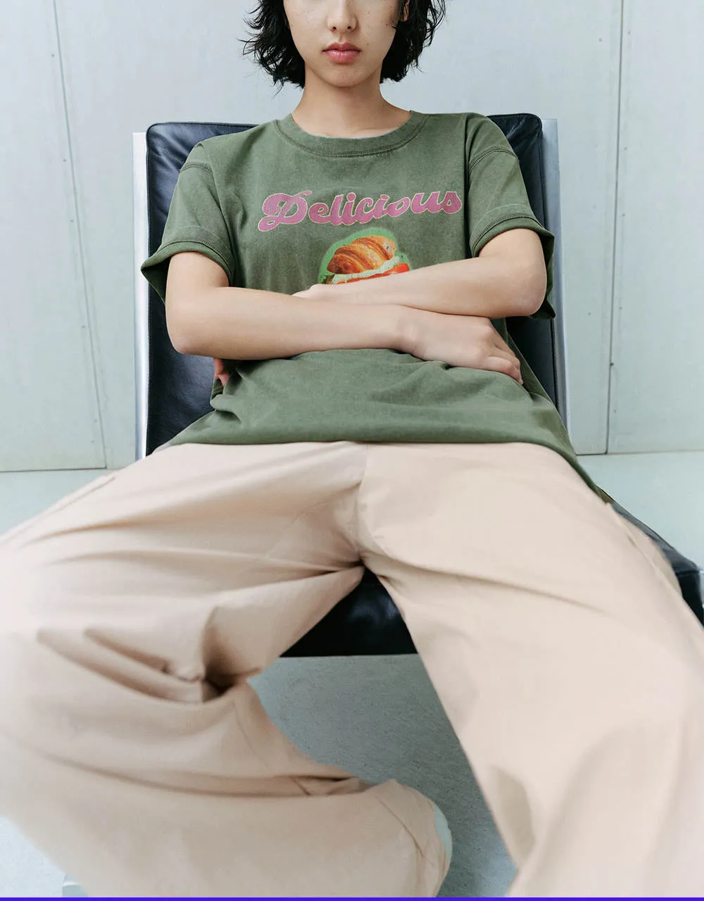 Printed Crew Neck Loose T-Shirt sold by Urban Revivo product image thumbnail 3