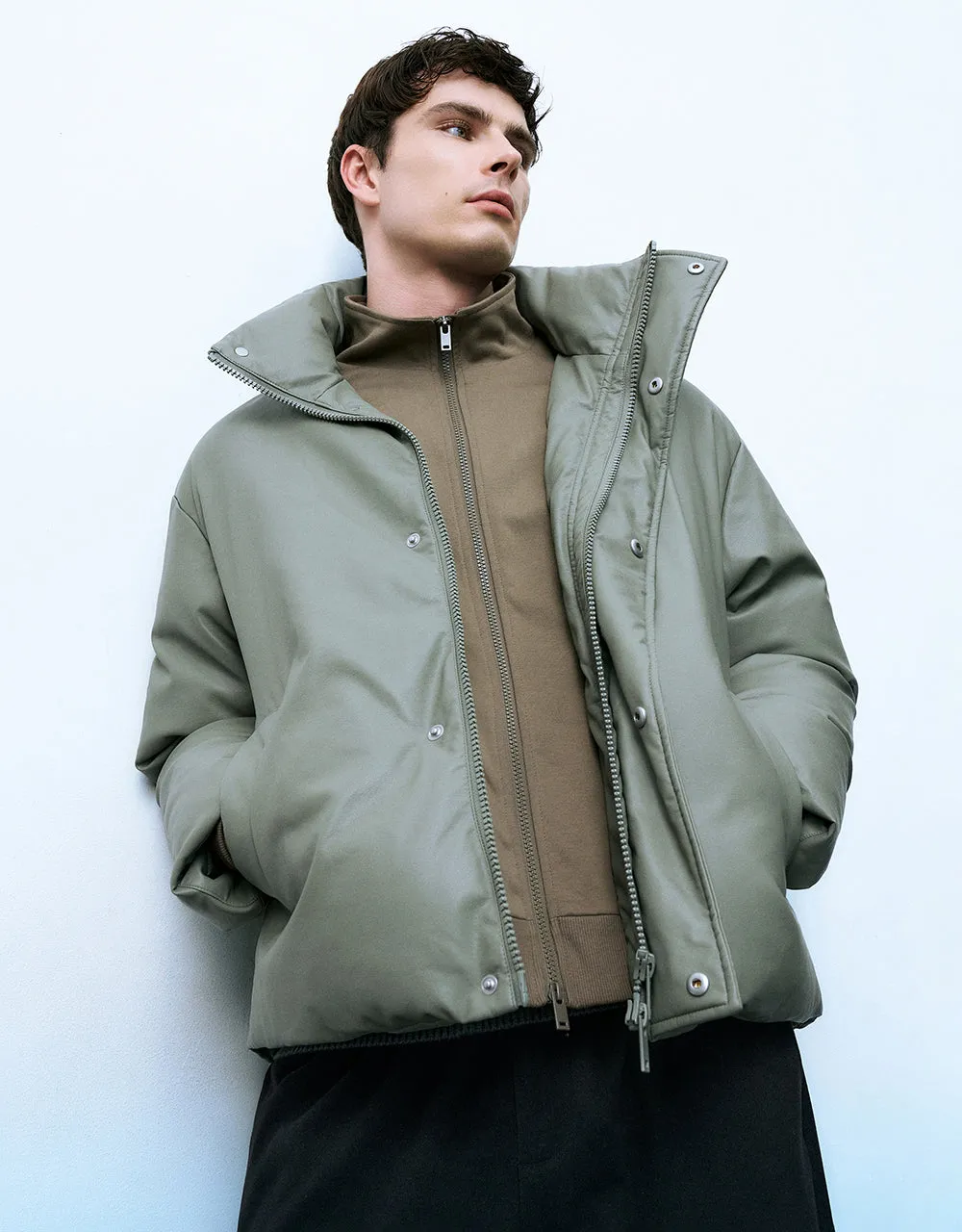 Stand Collar Down Jacket sold by Urban Revivo