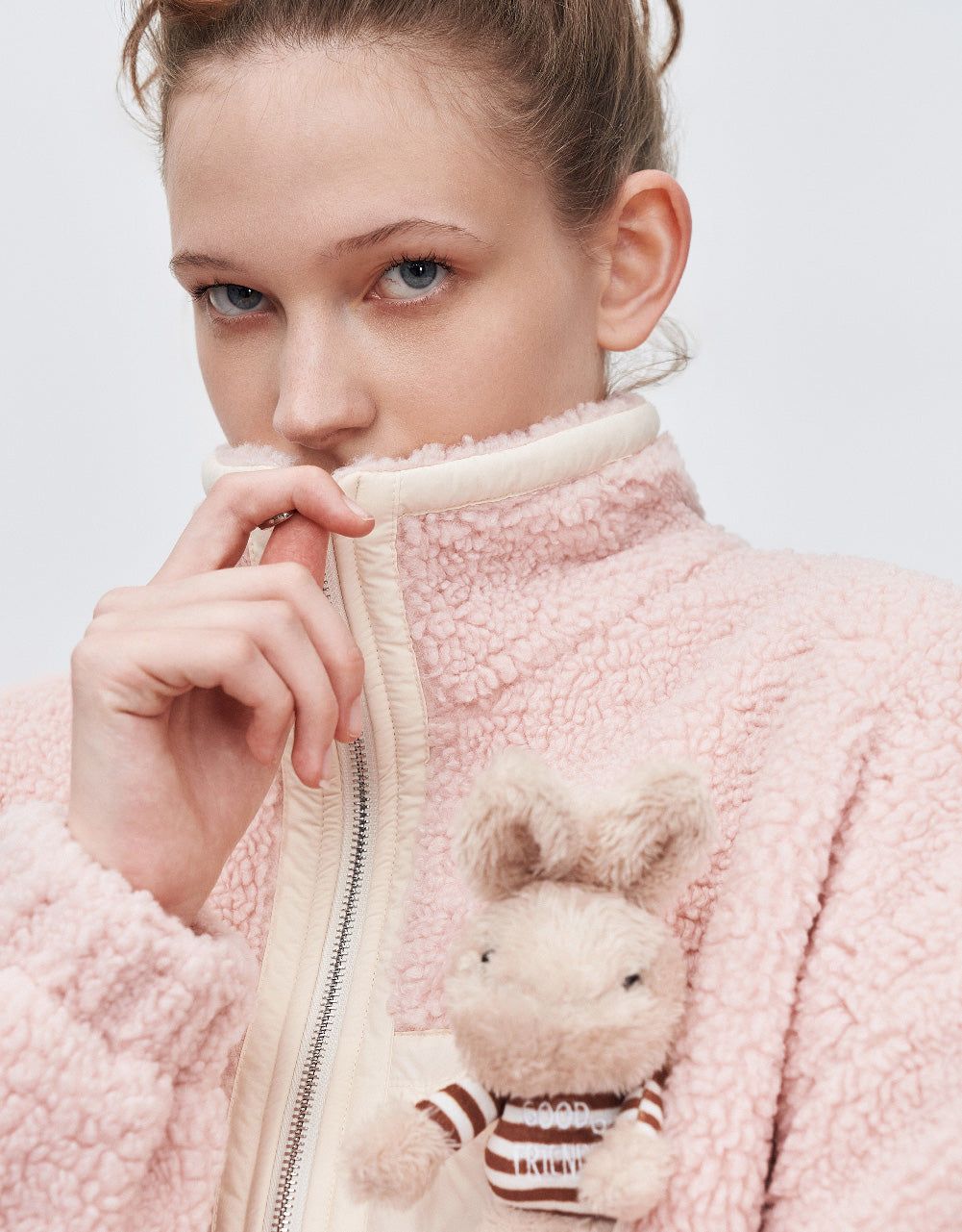 Fluffy Zipper Front Jacket sold by Urban Revivo product image thumbnail 5