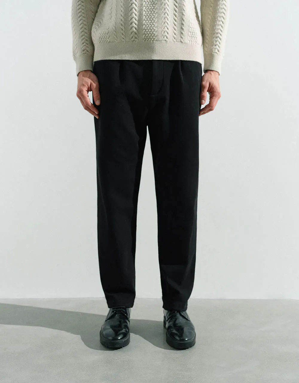 Knitted Carrot Fit Pants sold by Urban Revivo product image thumbnail 3