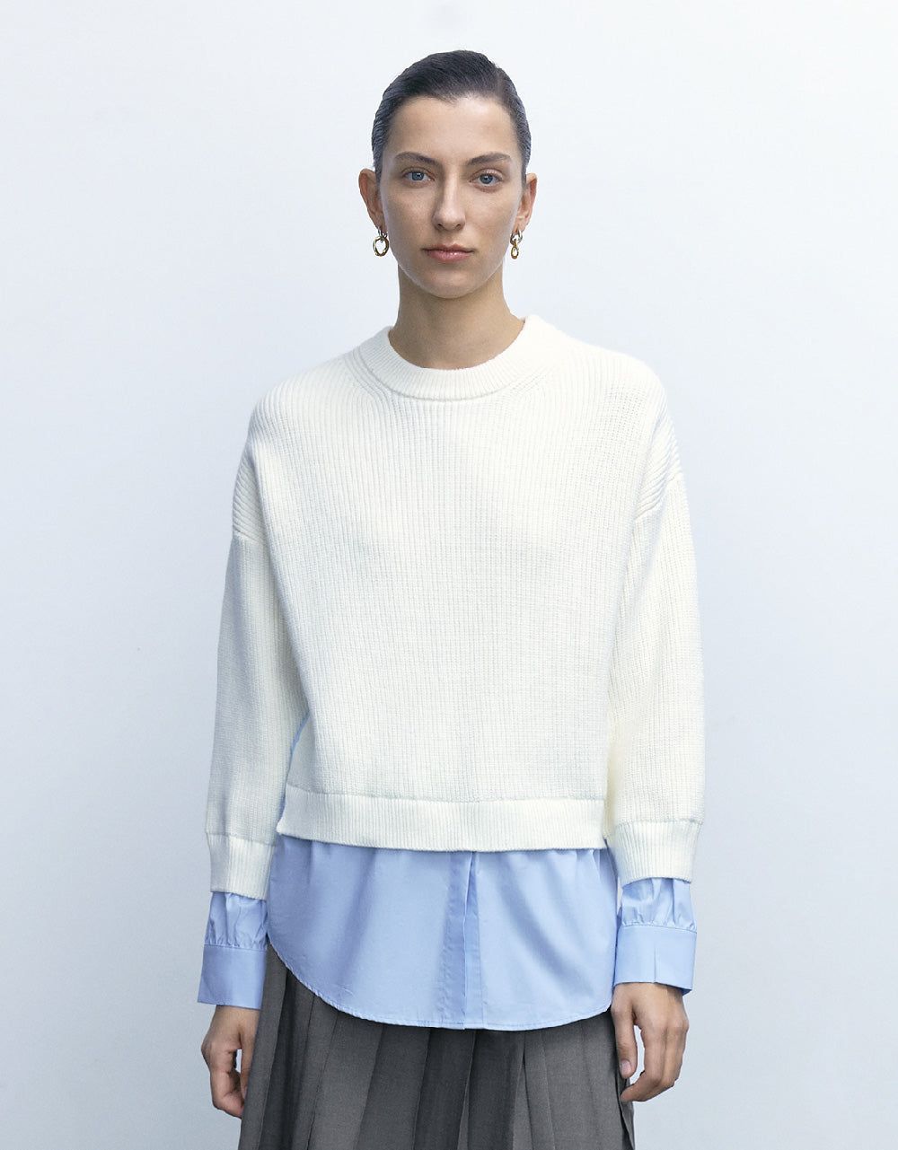 2 In 1 Crew Neck Knitted T-Shirt sold by Urban Revivo