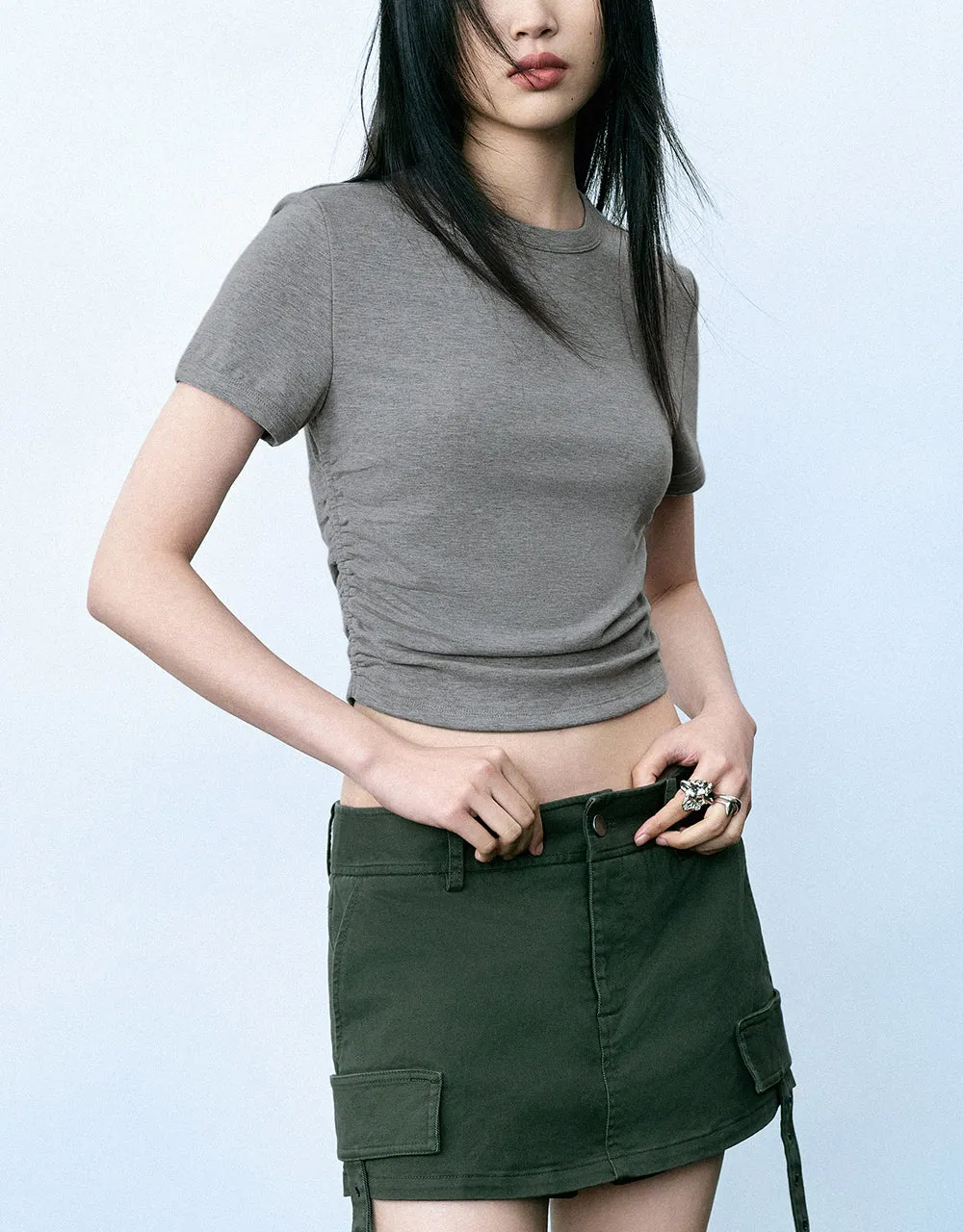 Crew Neck Skinny T-Shirt sold by Urban Revivo product image thumbnail 2