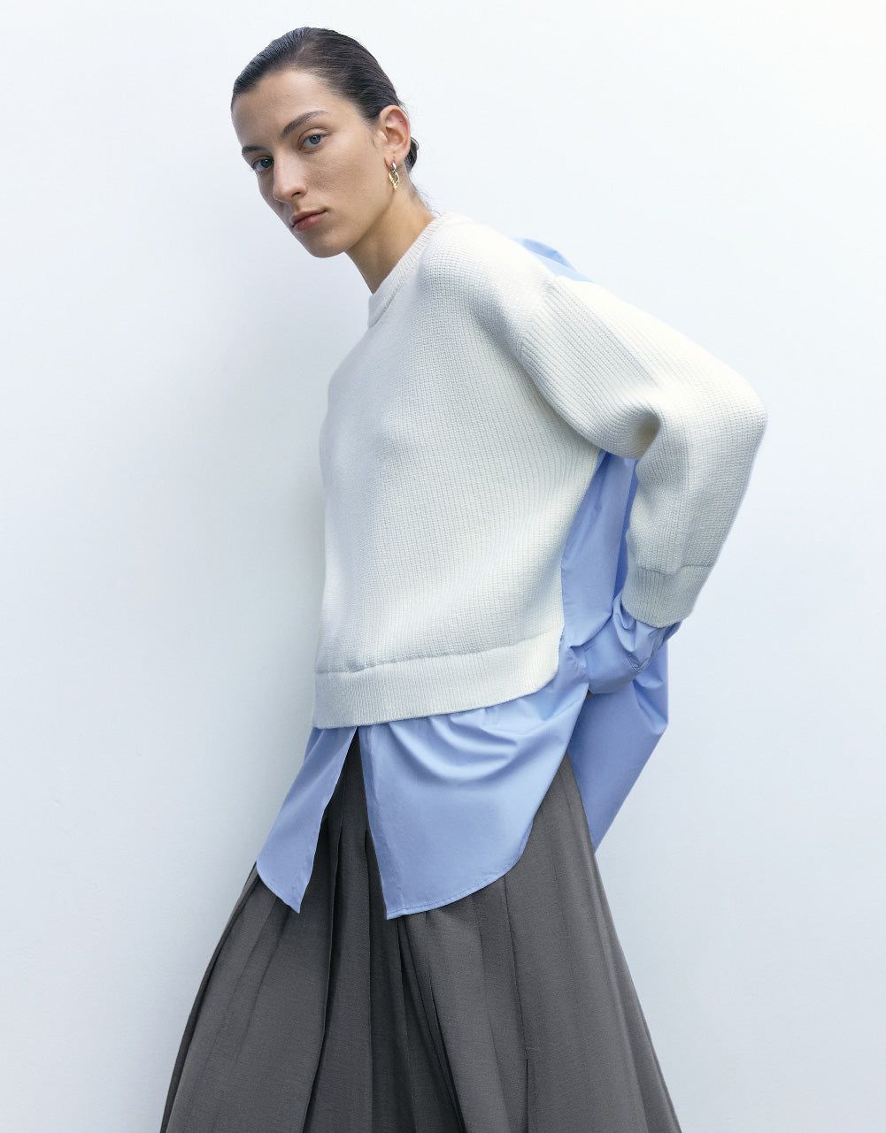 2 In 1 Crew Neck Knitted T-Shirt sold by Urban Revivo product image thumbnail 3