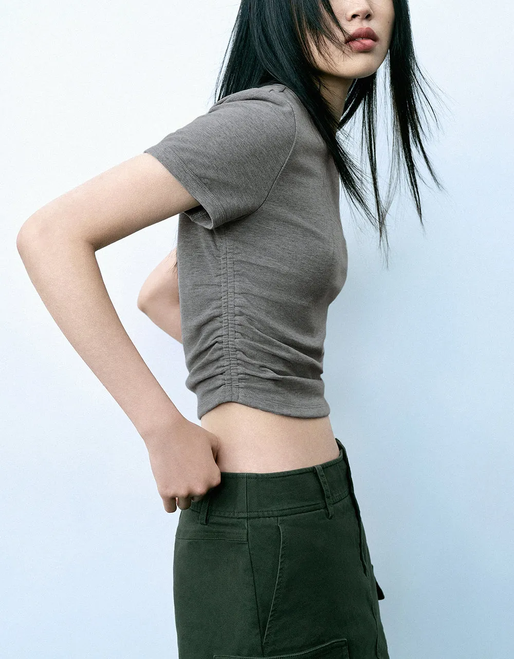 Crew Neck Skinny T-Shirt sold by Urban Revivo product image thumbnail 3