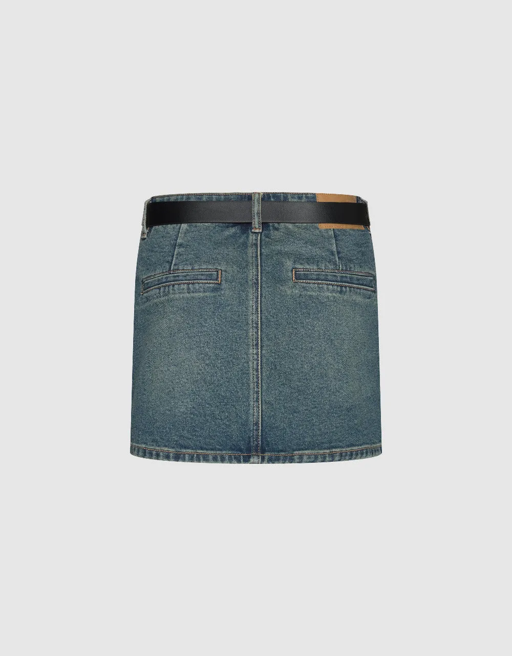 Mini Straight Denim Skirt With Belt sold by Urban Revivo product image thumbnail 3