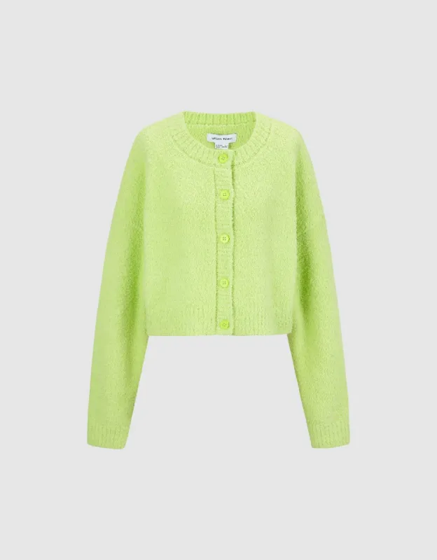 Crew Neck Knitted Cardigan sold by Urban Revivo